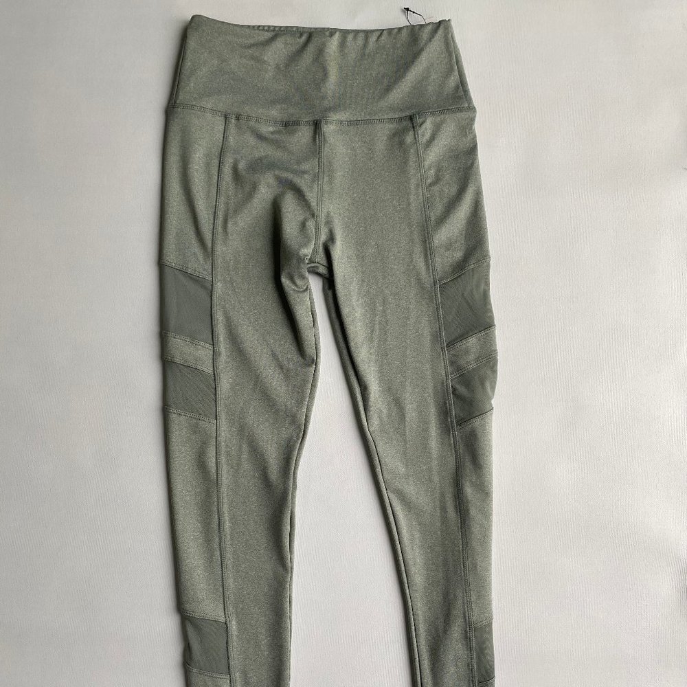 Light Green leggings With Mesh